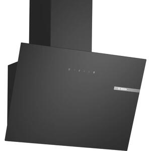 Абсорбатор Bosch DWK65DK60, колонен, клас A, 220 W, 550 m³/h, 1 мотор, черен, 3 степени на мощност, LED светлина, сензорно управление