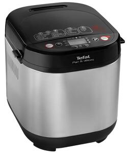 Хлебопекарна Tefal Pain & Delices PF240E38, 720W, LCD дисплей, 3 нива на изпичане, 20 програми, инокс