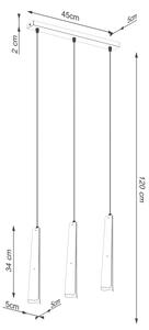 Sollux SL.1399 - Пендел PRYSM 3xG9/8W/230V бял