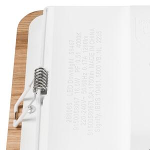 LED Лампа за окачен таван WOODY SPOT LED/17W/230V 3000K дъб 18,5x18,5 см