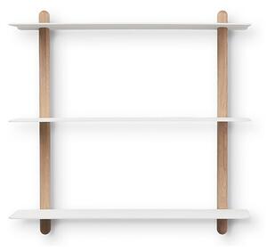 GEJST - Nivo Shelf Large A Light Дъб/Бяло