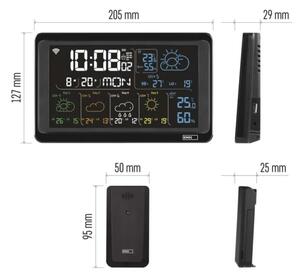 Метеорологична станция с LCD дисплей GoSmart 230V/3xAAA Wi-Fi Tuya черен