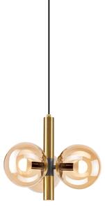 Пендел ROLLO 3xE14/5W/230V златист/опушен бежов