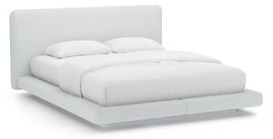 Светлосиво тапицирано двойно легло 140x200 cm Linea – Micadoni