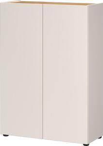 Кремаво шкафче с дъбов декор 74x105x33 cm Alviano – Germania