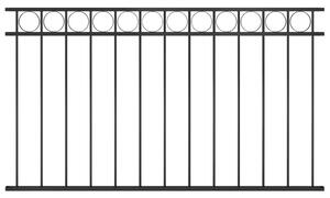 VidaXL Ограден панел, стомана, 1,7x0,8 м, черен