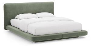 Зелено тапицирано двойно легло 140x200 cm Linea – Micadoni