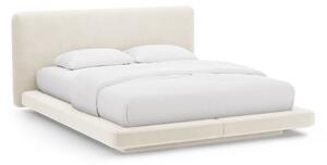 Двойно легло тапицирано в цвят слонова кост 140x200 cm Linea – Micadoni