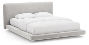 Светлосиво тапицирано двойно легло 140x200 cm Linea – Micadoni