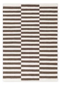 Бял/кафяв двустранен/ръчно изработен вълнен килим 120x180 cm Vika – Hanse Home