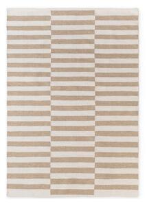 Бял/светлокафяв двустранен/ръчно изработен вълнен килим 120x180 cm Vika – Hanse Home