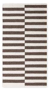 Бял/кафяв двустранен/ръчно изработен вълнен килим 80x150 cm Vika – Hanse Home