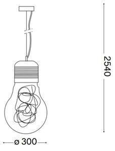 Ideal Lux - Пендел 1xE27/60W/230V Ø 30 см