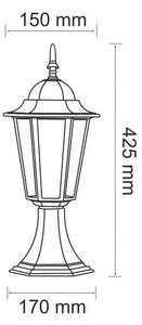 Екстериорна лампа 1xE27/20W/230V IP43 42,5 см черен