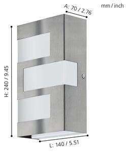 Eglo 94086 - LED Екстериорно осветление RALORA 3xLED/2,5W/230V IP44