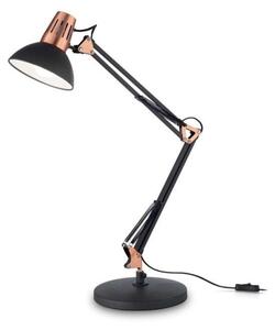 Ideal Lux - Настолна лампа WALLY 1xE27/42W/230V черна/медна