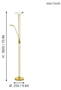 Eglo 93877 - LED димируема лампа BAYA 1 LED/20W + LED/2,5W месинг