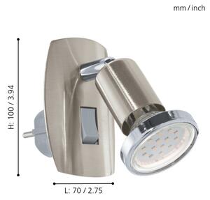 Eglo 92924 - LED Лампа за контакт MINI 4 1xGU10-LED/3W/230V