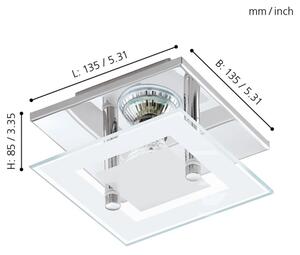 Eglo 94224 - LED Лампа за таван ALMANA 1xGU10-LED/3W/230V