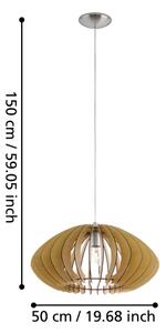 Eglo 95257 - Полилей COSSANO 2 1xE27/60W/230V
