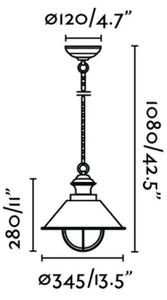 FARO 71139 - Екстериорна Висящи лампи NAUTICA 1xE27/11W/230V