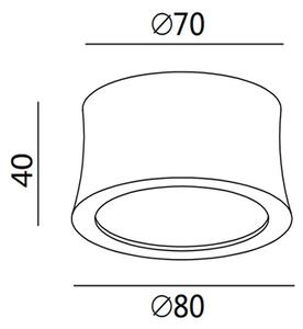 Fabas 3440/71/102 - LED точково осветително тяло PONZA LED/7W/230V