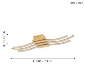 Eglo 97743 - LED полилей за повърхностен монтаж MIRAFLORES 3xLED/8,6W/230V