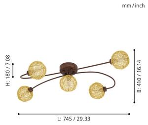 Eglo 97727 - LED повърхностно монтиран Полилей CARIS 1 5xLED/3W/230V