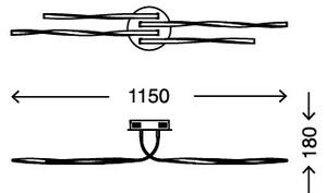 Briloner 3340-042 - LED Димируем плафон TWIN 4xLED/7,5W/230V