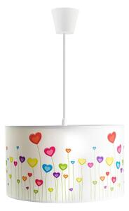 Детски полилей на верижка HEARTS 1xE27/60W/230V