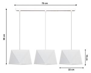 Полилей на верижка DIAMENT 3xE27/60W/230V бяла