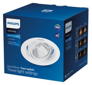 Philips 59554/31/E3 - Димируемо LED вградено таванно осветително тяло POMERON LED/3W/230V