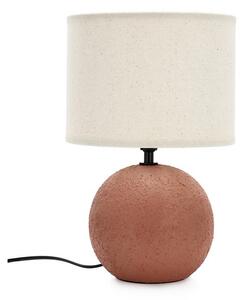 Теракотена керамична настолна лампа с текстилен абажур (височина 32 cm) Irvin – Yes Everyday
