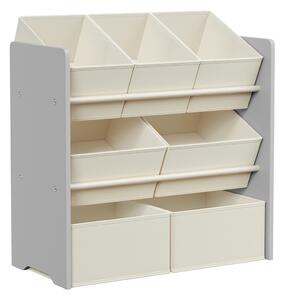 Рафт за съхранение на играчки Songmics Сив 62.5x29.5x60 см
