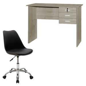 Gaston II Pako World Black 116x57x72 cm, 2 части Комплект офис стол и стол за бюро Gaston II за ученици 116x57x72 cm