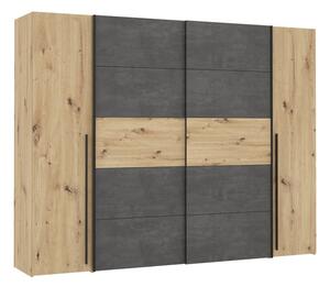 Гардероб с 4 врати Verzo Pako Pako World Светлокафяв 270.5x61.5x210.5 cm