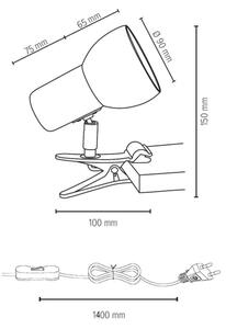 Spot-Light 2224174WK - Лампа със скоба SVENDA 1xE27/60W/230V