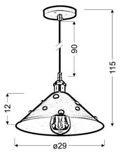 Полилей на въже SCRIMI 1xE27/60W/230V