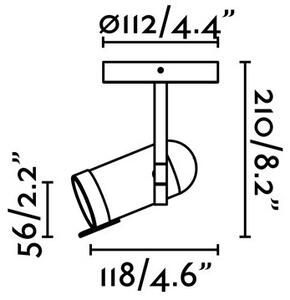 Faro 43530 - Прожектор, луна ORLEANS 1xGU10/8W/230V черна