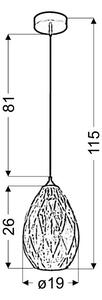 Полилей на въже GRAN 1xE27/60W/230V