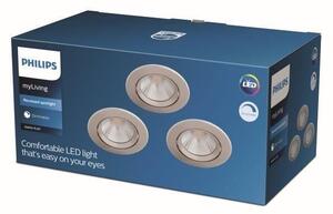 Philips - К-кт 3бр. LED Димируеми лунички DIVE LED/5,5W/230V 2700K