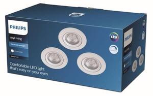 Philips - К-кт 3бр. LED димируеми лунички за вграждане DIVE LED/5W/230V 2700K
