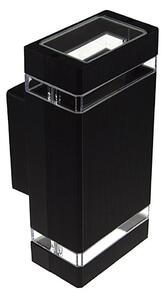 Външна стенна лампа LITEK 2xGU10/30W/230V IP44 черна