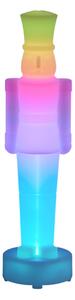Коледна настолна лампа бяла с LED димируема и акумулаторна RGBW-IC - Nutcracker