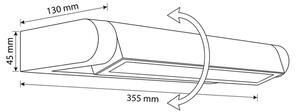 Brilagi - Външен стенен осветител SALERNO LED/12W/230V 35,5 cm черен IP65