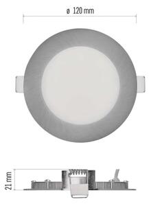 LED вградено осветително тяло NEXXO LED/7W/230V 3000/3500/4000K сребристо Ø 12 см