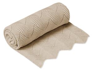 Бежово плетено бебешко одеяло от органичен памук 80x100 cm Almond – Cam Cam Copenhagen