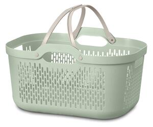 Светлозелен пластмасов кош за пране 45 l – Addis