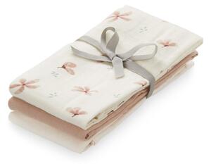 Пелени от органичен памук 3 бр. 70x70 cm Windflower Creme, Dusty Rose, Powder – Cam Cam Copenhagen