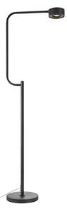 Markslöjd LED стояща лампа Hugo, черна, желязо, височина 130 cm, дим., Затъмняване, Черен, кабинет / офис, Метал
